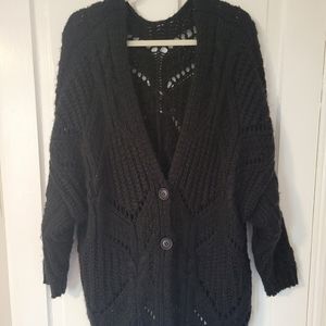 Foxblood oversized grandpa cardigan